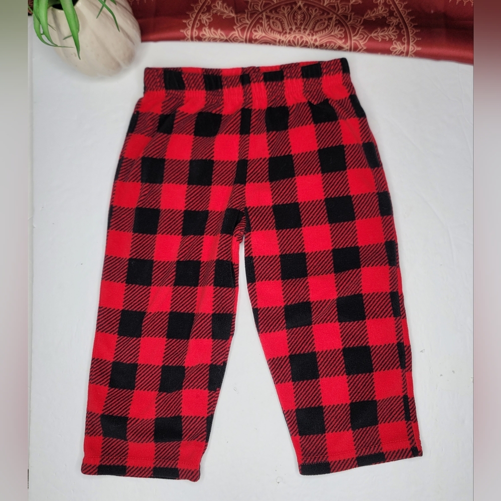 Carter's Plaid Pants Red Black Size 2T